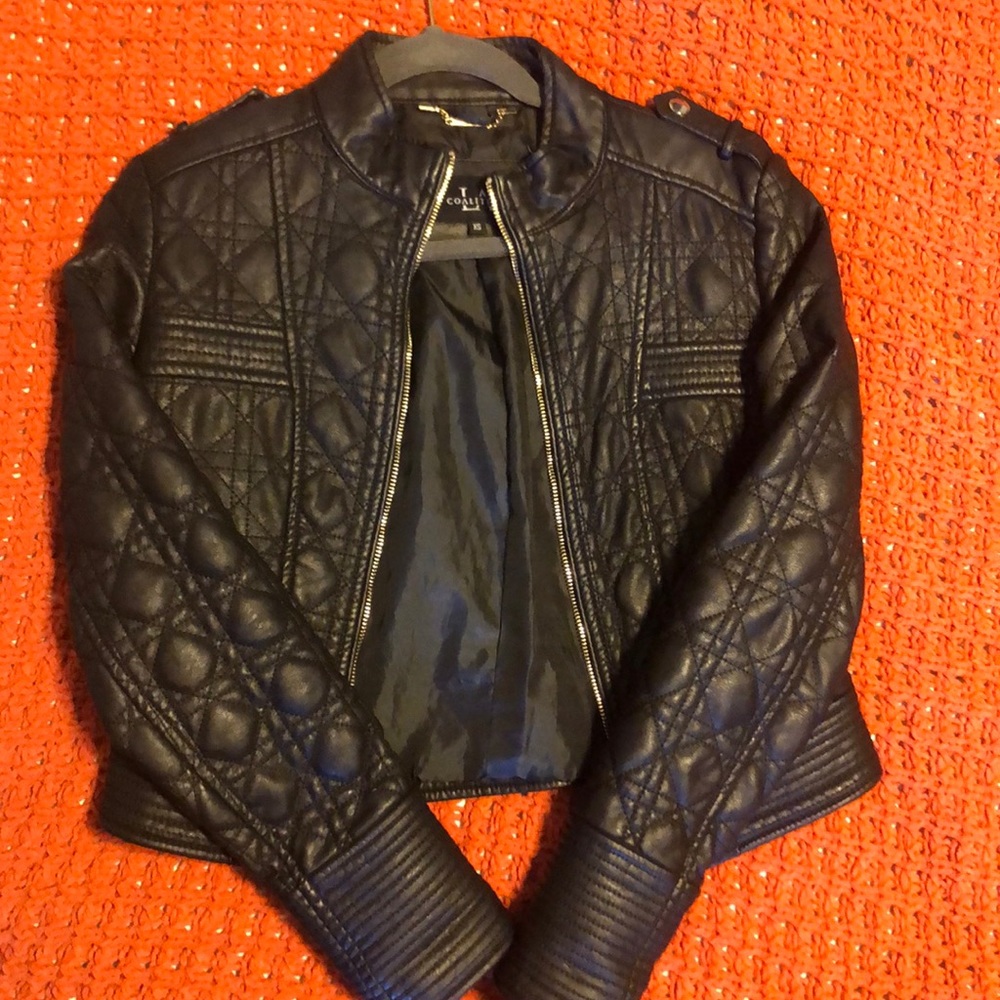 Faux leather jacket